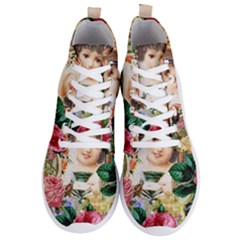 Little Girl Victorian Collage Men s Lightweight High Top Sneakers by snowwhitegirl