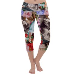 Victorian Collage Capri Yoga Leggings