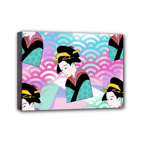 Japanese Abstract Mini Canvas 7  X 5  by snowwhitegirl