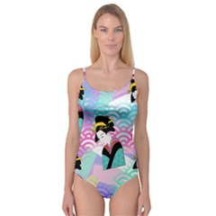 Japanese Abstract Camisole Leotard  by snowwhitegirl