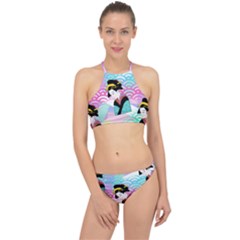 Japanese Abstract Racer Front Bikini Set