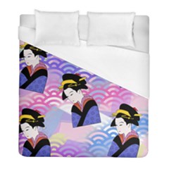 Japanese Abstract Blue Duvet Cover (full/ Double Size) by snowwhitegirl