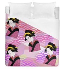 Japanese Abstract Pink Duvet Cover (queen Size) by snowwhitegirl