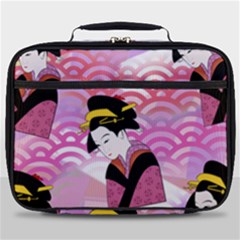 Japanese Abstract Pink Full Print Lunch Bag by snowwhitegirl