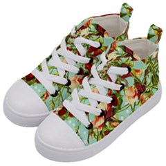 Fruit Blossom Kid s Mid-top Canvas Sneakers by snowwhitegirl