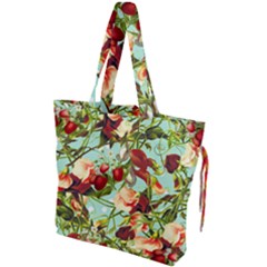 Fruit Blossom Drawstring Tote Bag