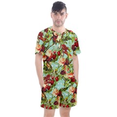 Fruit Blossom Men s Mesh Tee And Shorts Set