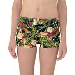 Fruit Blossom Black Boyleg Bikini Bottoms by snowwhitegirl