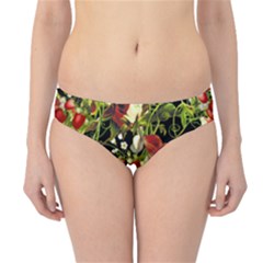 Fruit Blossom Black Hipster Bikini Bottoms by snowwhitegirl