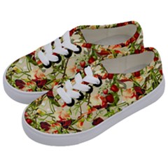 Fruit Blossom Beige Kids  Classic Low Top Sneakers by snowwhitegirl