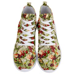 Fruit Blossom Beige Men s Lightweight High Top Sneakers by snowwhitegirl