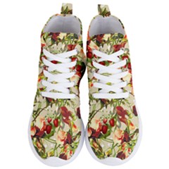 Fruit Blossom Beige Women s Lightweight High Top Sneakers by snowwhitegirl