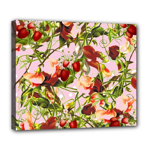 Fruit Blossom Pink Deluxe Canvas 24  X 20   by snowwhitegirl