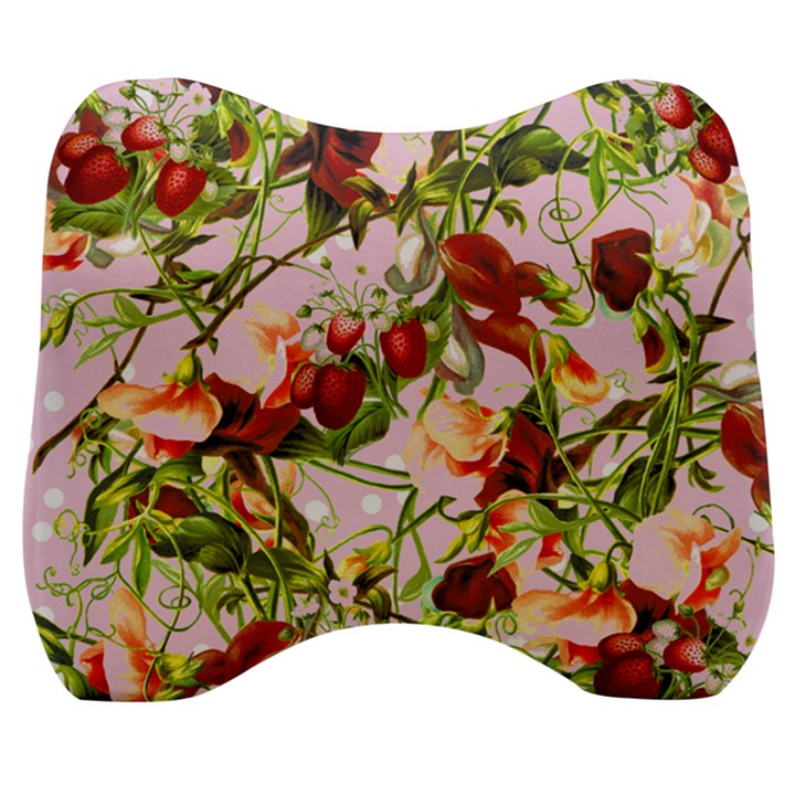 Fruit Blossom Pink Velour Head Support Cushion