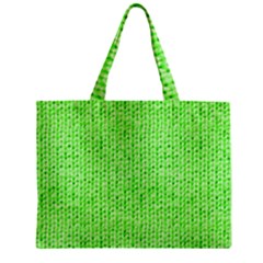 Knitted Wool Neon Green Zipper Mini Tote Bag by snowwhitegirl