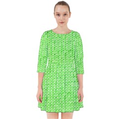 Knitted Wool Neon Green Smock Dress by snowwhitegirl