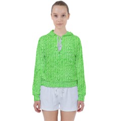 Knitted Wool Neon Green Women s Tie Up Sweat by snowwhitegirl