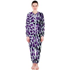 Purple Abstract Swirl Drops Onepiece Jumpsuit (ladies)  by snowwhitegirl