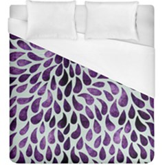 Purple Abstract Swirl Drops Duvet Cover (king Size) by snowwhitegirl