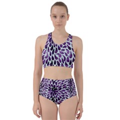 Purple Abstract Swirl Drops Racer Back Bikini Set by snowwhitegirl