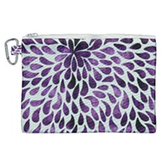 Purple Abstract Swirl Drops Canvas Cosmetic Bag (xl) by snowwhitegirl