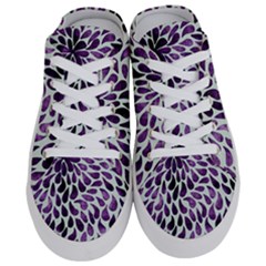 Purple Abstract Swirl Drops Half Slippers