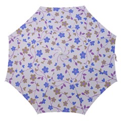 Blue Vintage Flowers Straight Umbrellas by snowwhitegirl