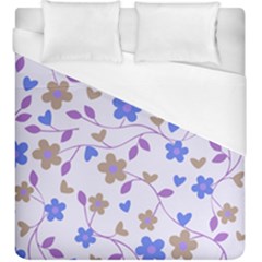 Blue Vintage Flowers Duvet Cover (king Size) by snowwhitegirl