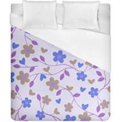 Blue Vintage Flowers Duvet Cover (california King Size) by snowwhitegirl