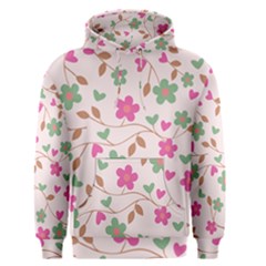 Pink Vintage Flowers Men s Pullover Hoodie by snowwhitegirl