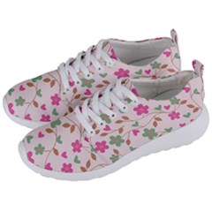 Pink Vintage Flowers Men s Lightweight Sports Shoes by snowwhitegirl