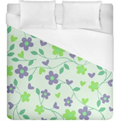 Green Vintage Flowers Duvet Cover (king Size) by snowwhitegirl