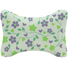 Green Vintage Flowers Seat Head Rest Cushion