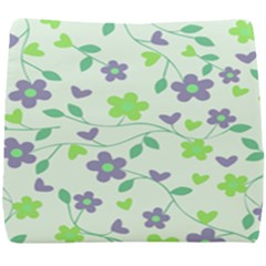 Green Vintage Flowers Seat Cushion by snowwhitegirl