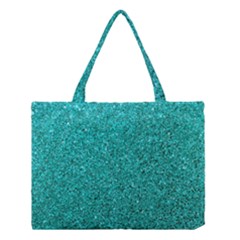 Aqua Glitter Medium Tote Bag by snowwhitegirl