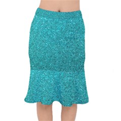 Aqua Glitter Mermaid Skirt by snowwhitegirl