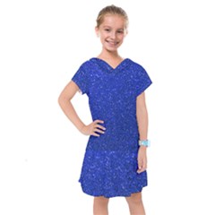 Blue Glitter Kids  Drop Waist Dress by snowwhitegirl