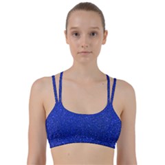 Blue Glitter Line Them Up Sports Bra by snowwhitegirl