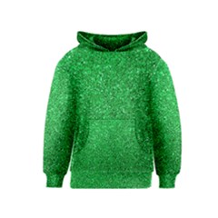 Green Glitter Kids  Pullover Hoodie