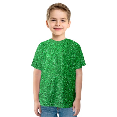 Green Glitter Kids  Sport Mesh Tee by snowwhitegirl