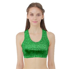 Green Glitter Sports Bra With Border by snowwhitegirl