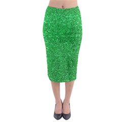 Green Glitter Midi Pencil Skirt by snowwhitegirl