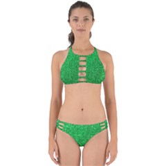 Green Glitter Perfectly Cut Out Bikini Set by snowwhitegirl