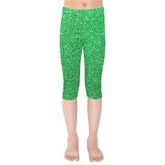 Green Glitter Kids  Capri Leggings  by snowwhitegirl