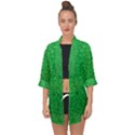 Green Glitter Open Front Chiffon Kimono View1