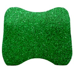 Green Glitter Velour Head Support Cushion by snowwhitegirl