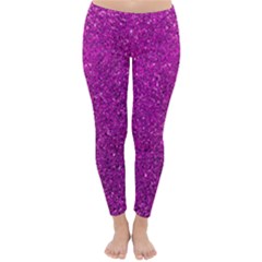 Pink  Glitter Classic Winter Leggings by snowwhitegirl