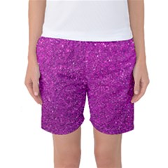 Pink  Glitter Women s Basketball Shorts by snowwhitegirl