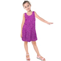 Pink  Glitter Kids  Sleeveless Dress