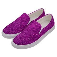 Pink  Glitter Men s Canvas Slip Ons by snowwhitegirl